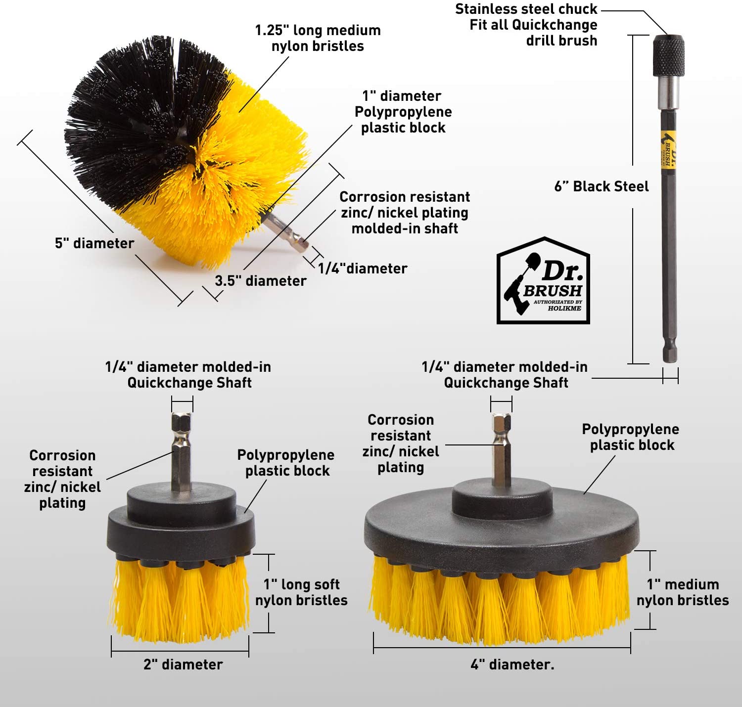 Car Detailing Drill Brush Kit