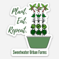 Plant Eat Repeat SW die-cut sticker